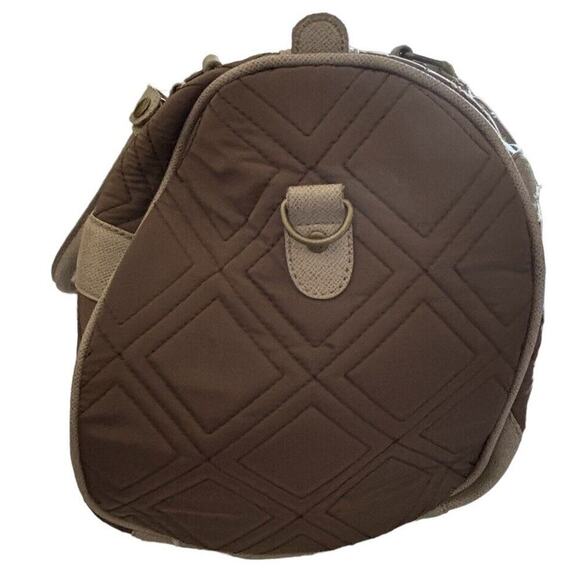 ADRIENNE VITTADINI Taupe Diamond Quilted 18" Travel Duffle Bag - Picture 4 of 11
